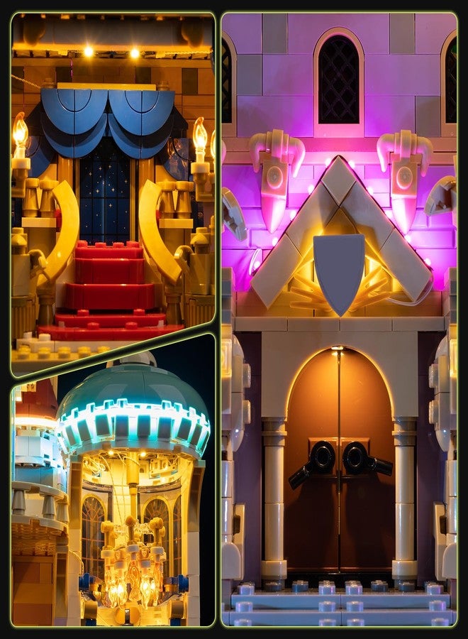Kyglaring طقم إضاءة LED من Kyglaring متوافق مع مكعبات بناء قلعة الجميلة والوحش من ليغو 43263، ملحقات إضاءة مطورة لمجموعة النموذج 43263، مصابيح فقط (النموذج غير متضمن)، إصدار كلاسيكي - Image 4